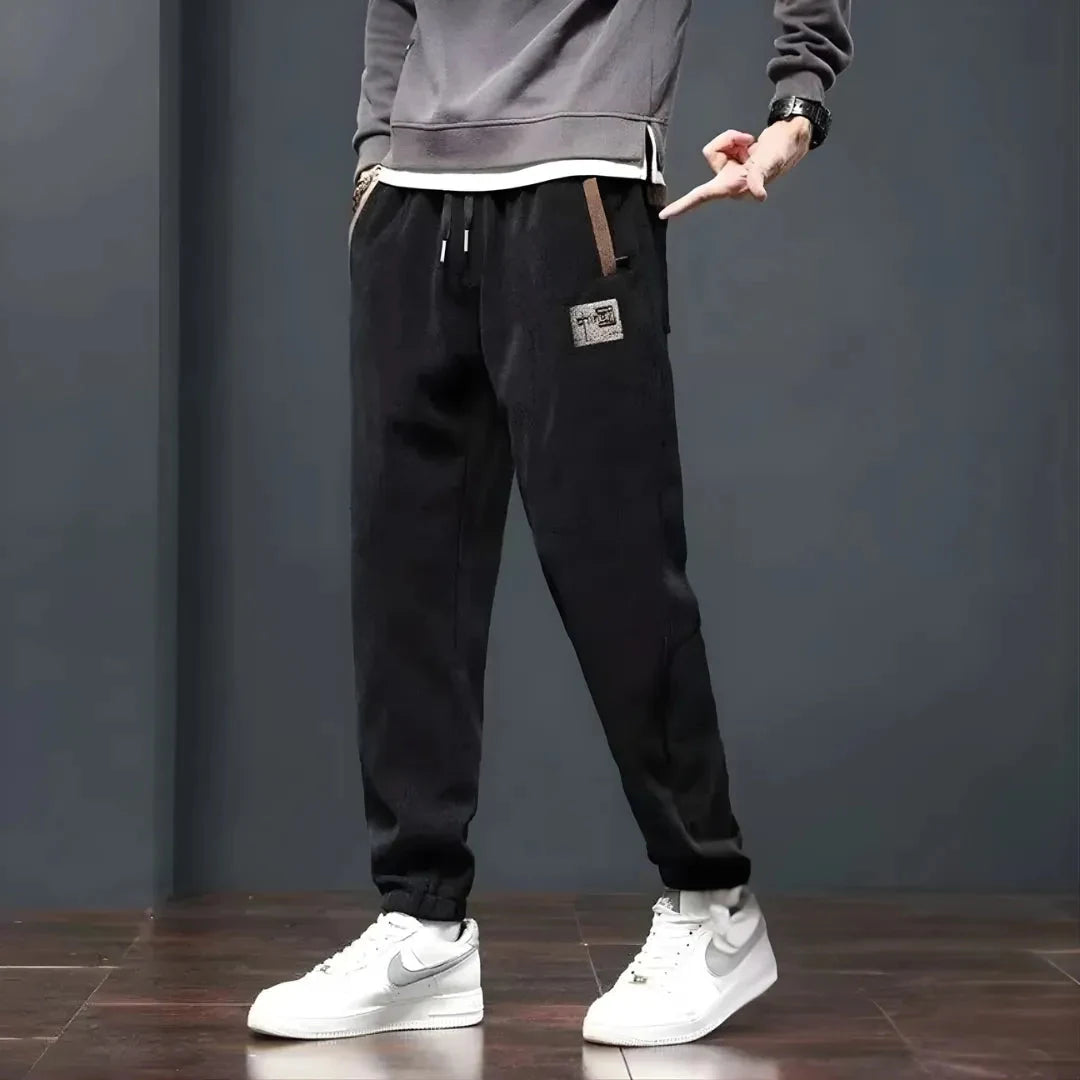 Fleece-Lined Corduroy Trousers